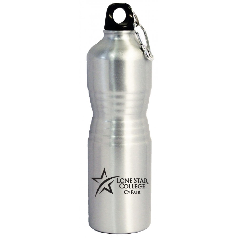 Aluminum Custom Water Bottle w/ Carabiner - 17 oz.