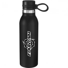 Personalized Custom Soccer Ball Aluminum White Finish 20-Ounce 600ML Sport  Water Bottle, 2 Lids, Customizable (Black)