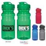 20 Oz. Poly-Clear Fitness Bottle With Super Sipper Lid Custom Branded