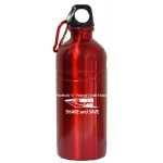 20 Oz. Stainless Steel Bike Water Bottle with Carabiner Custom Imprinted