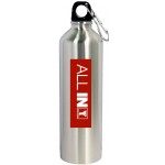 25 Oz. Stainless Steel Water Bottle with Carabiner Clip with Logo