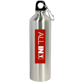 Custom Branded 25 Oz. Stainless Steel Water Bottle with Carabiner Clip