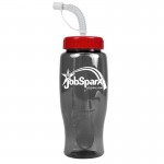 27 oz. Poly Pure Transparent Sports Bottle - Straw Lid Custom Branded