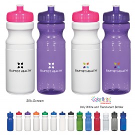 24 Oz. Poly-Clear Fitness Bottle Logo Printed