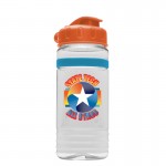 Customized 20 Oz. Transparent Stripe Bottle w/Flip Top Lid - Digital Imprint