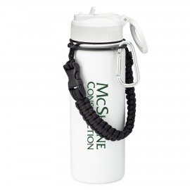 Logo Branded 18 Oz. Paracord Stainless Steel Vacuum Bottle