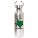 Promotional 25 Oz. Stainless Steel Wide Opening Water Bottle w/ bamboo or metal lid
