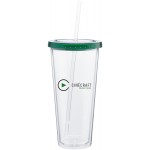 20 Oz Spirit Tumbler With Color Lid Logo Printed