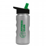 22 oz. Metalike Mini Peak Tritan Bottle -Straw Handle Lid Logo Printed