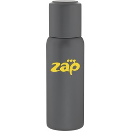 16.9 Oz. H2go Lodge Powder Bottle (Matte Gray) Logo Printed  16.9 Oz. H2go Lodge Powder Bottle (Matte Gray) Logo Printed