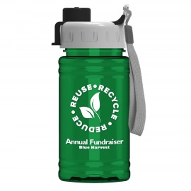 Logo Branded 16 Oz. Upcycle Mini Rpet Sports Bottle w/Quick Snap Lid