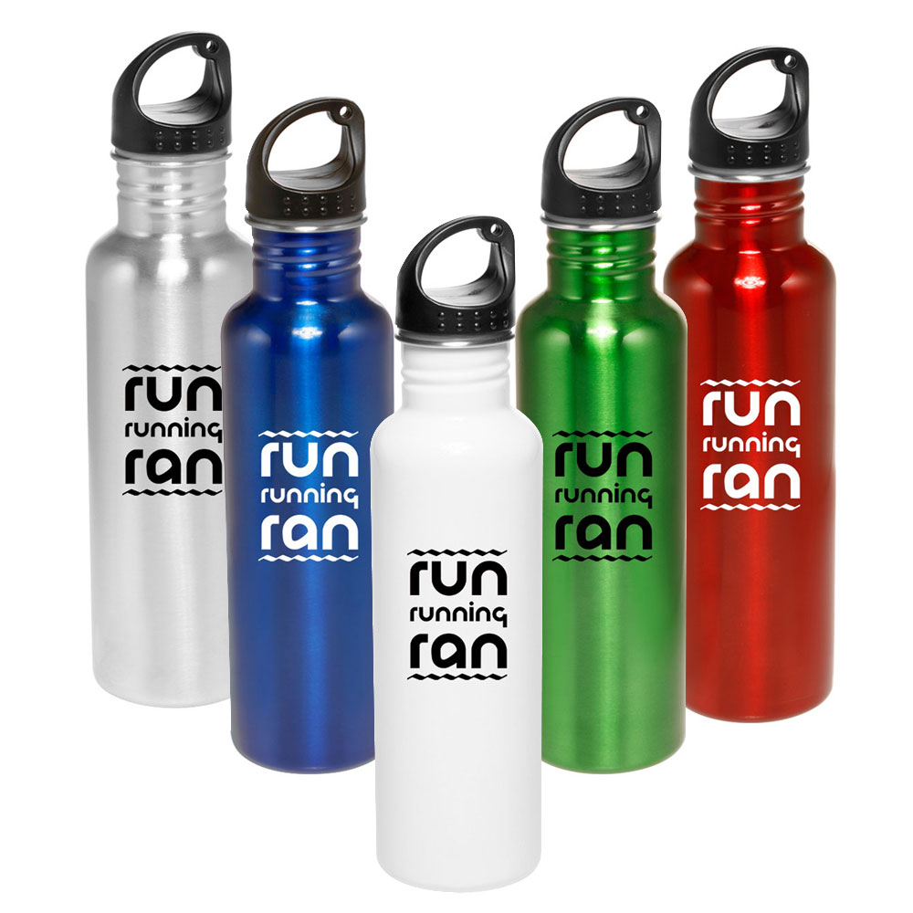 Logo Branded Stainless Sports Water Bottles - 26 oz Logo Branded Stainless Sports Water Bottles - 26 oz