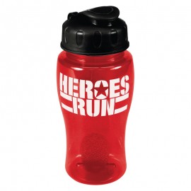 18 oz. Poly Pure Junior Sports Bottle - Flip Top Lid Logo Printed