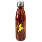 Logo Printed 17 Oz. Wood Tone Soda Bottle