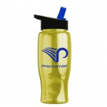 27 oz. Poly Pure Sports Bottle -Straw Handle Lid Custom Branded