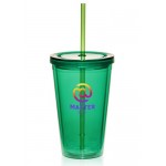 Double Wall Acrylic Tumblers With Straws with Logo