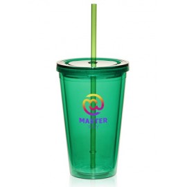 Double Wall Acrylic Tumblers With Straws with Logo  Double Wall Acrylic Tumblers With Straws with Logo