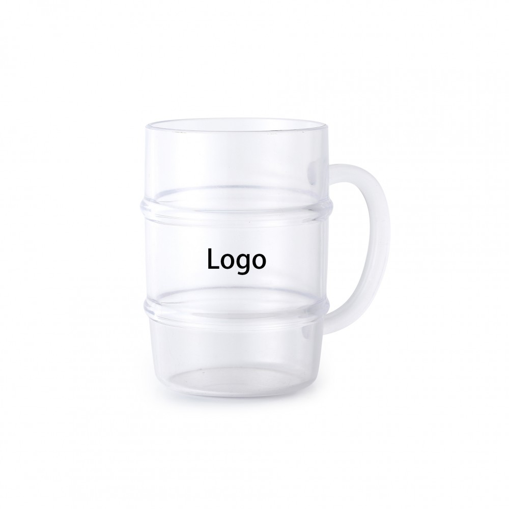 800ml Clear Drinking Cups with Handle with Logo