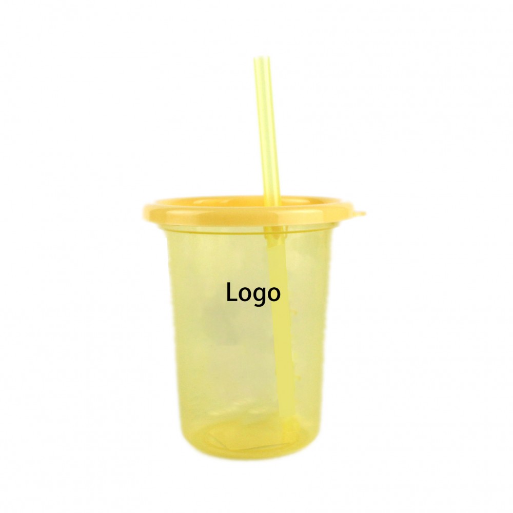 Promotional Plastic Cup with Lid and Straw