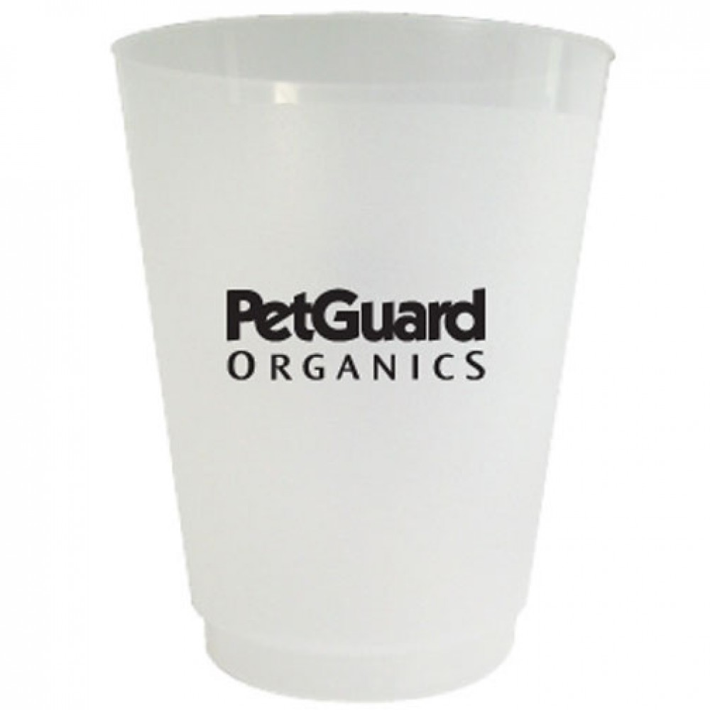 16 Oz. Frost Flex Plastic Cup (Silk Screen Printing) with Logo