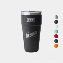 30 Oz YETI Rambler Stainless Steel Insulated Stackable Cup w/ Lid with Logo