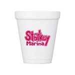 8 oz White Styrofoam Insulated Hot or Cold Foam Cup with Logo