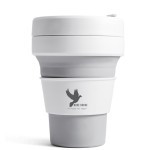 12 Oz. Stojo Pocket Cup w/White Sleeve (Dove) Custom Branded