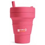 Custom Imprinted 16 Oz. Stojo Biggie Cup w/Matching Color Sleeve (Peony)