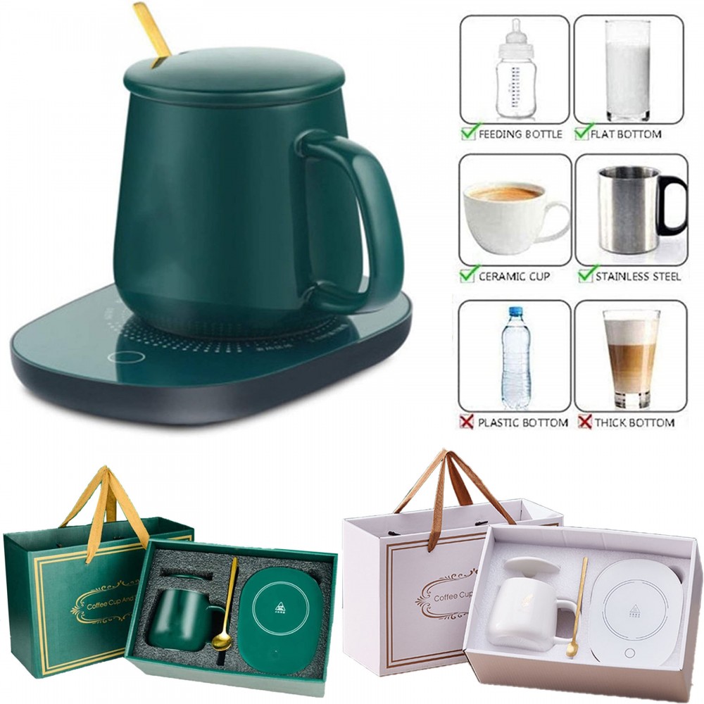 Degree Constant Temperature Heating Coaster with Cup and Spoon Custom Imprinted Degree Constant Temperature Heating Coaster with Cup and Spoon Custom Imprinted