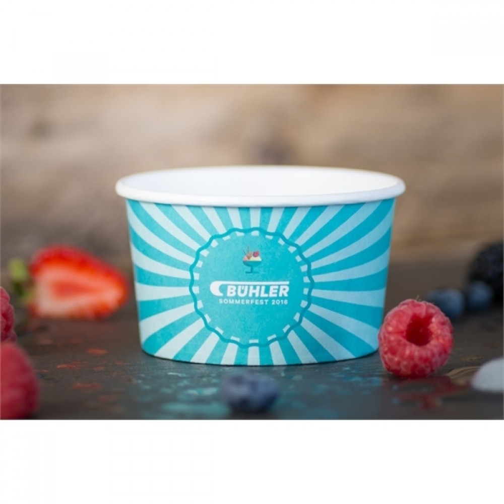Promotional 5 Oz. Ice Cream Cup w/ Full Color, Full Coverage Ad