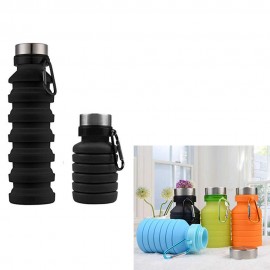 Foldable Silicone Outdoor Sports Bottle with Logo  Foldable Silicone Outdoor Sports Bottle with Logo