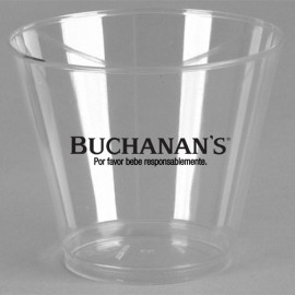 5 Oz. Crystal Clear Plastic Squat Cup with Logo