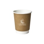 8 Oz. Kraft Double Wall Insulated Paper Cup (Petite Line) Custom Imprinted