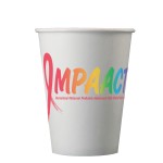 12 oz. White Paper Cup, Digital with Logo