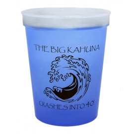 16 oz. Color Changing Smooth Plastic Stadium Cup with Logo