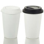 11 Oz. Ceramic Tumbler W/Coffee Lid with Logo