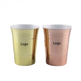 Custom Reusable Gold Plastic Party Cup