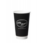 Promotional 16 Oz. White Dbl Wall Paper Cup-Full Wrap