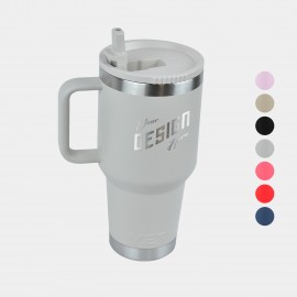 Customized YETI Rambler Stainless Steel Insulated 30 oz Travel Straw Mug
