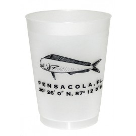 16 oz. Frosted Translucent Plastic Stadium Cup with Logo