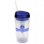 Custom Imprinted The View - 15 oz Insulated Transparent Tumbler