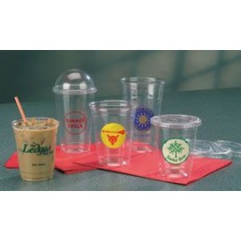 Logo Branded 7 Oz. Clear Plastic Cup