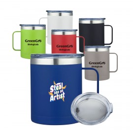14oz. Stainless Steel Vacuum Camping Mug w/Handle with Logo