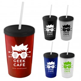 Customized 16 oz. Sentinel Acrylic Tumbler with Lid and Straw
