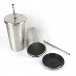 Personalized 16Oz Double Layer Stainless Steel Straw Cup