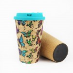 Butterfly Plastic Coffee Cup with Lid with Logo
