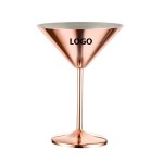 8Oz Copper Electroplated Martini Cup with Logo