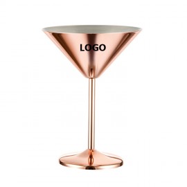 8Oz Copper Electroplated Martini Cup with Logo