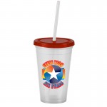 Custom Branded Pioneer 16 oz. Insulated Straw Tumbler - Digital Print