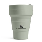 Custom Branded 12 Oz. Stojo Pocket Cup w/Matching Color Sleeve (Sage)